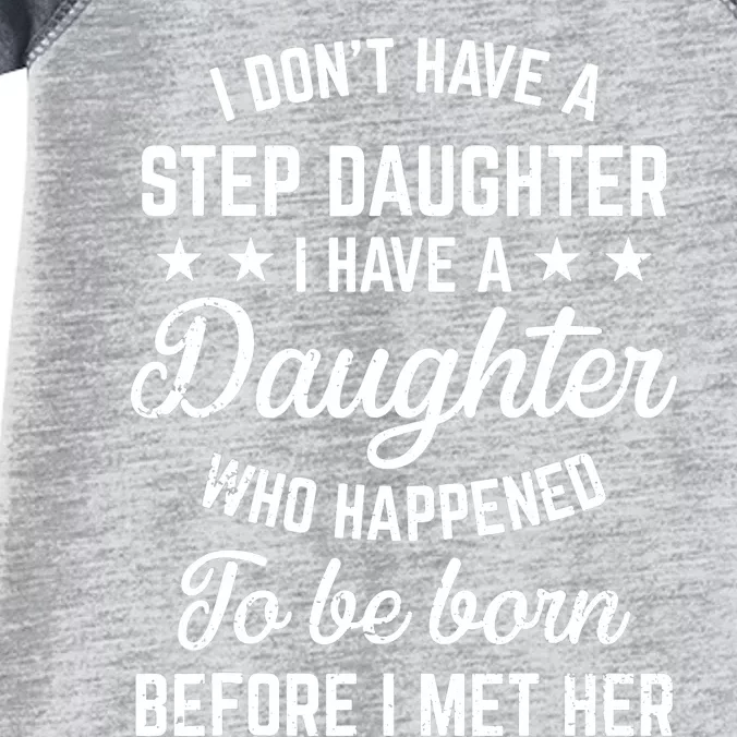 I Dont Have A Stepdaughter Funny Step Dad Gift From Daughter Infant Baby Jersey Bodysuit