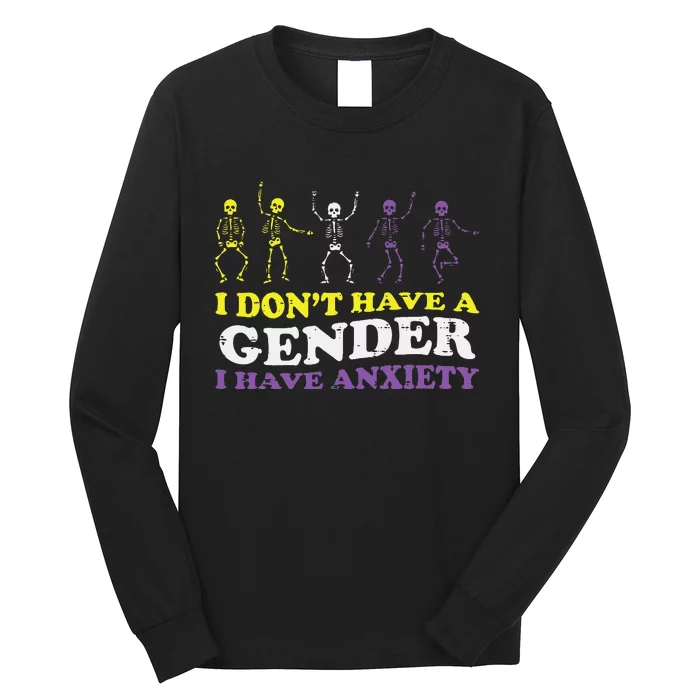 I Dont Have Gender Enby Pride Flag Lgbtq Long Sleeve Shirt