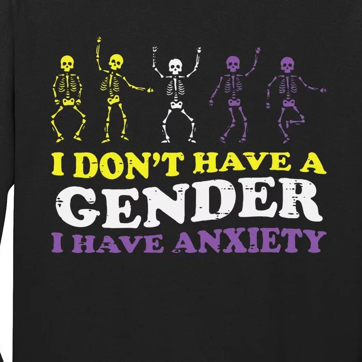 I Dont Have Gender Enby Pride Flag Lgbtq Tall Long Sleeve T-Shirt