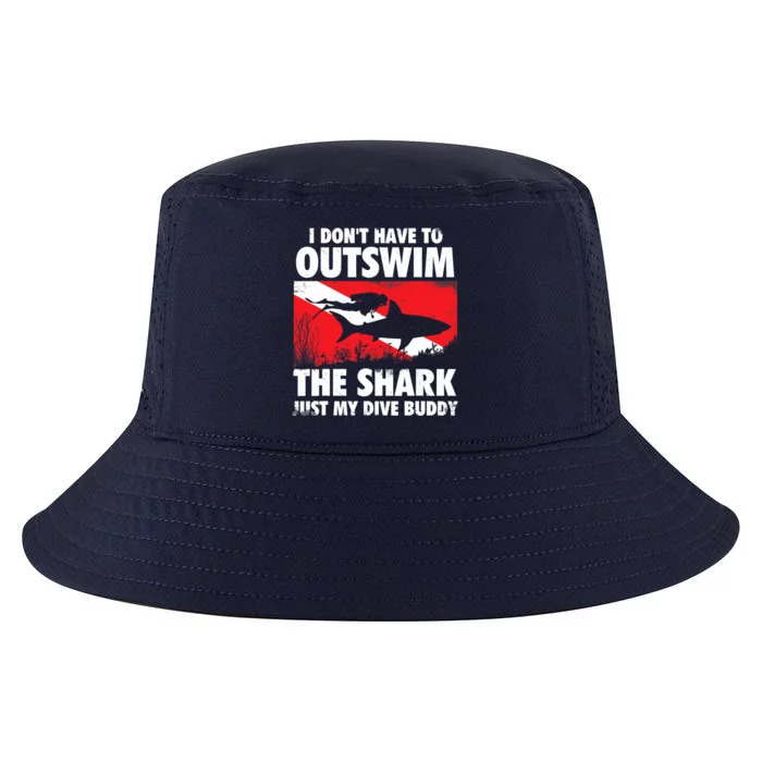 I Don't Have To Outswim The Shark - Scuba Diving Buddy Diver Cool Comfort Performance Bucket Hat