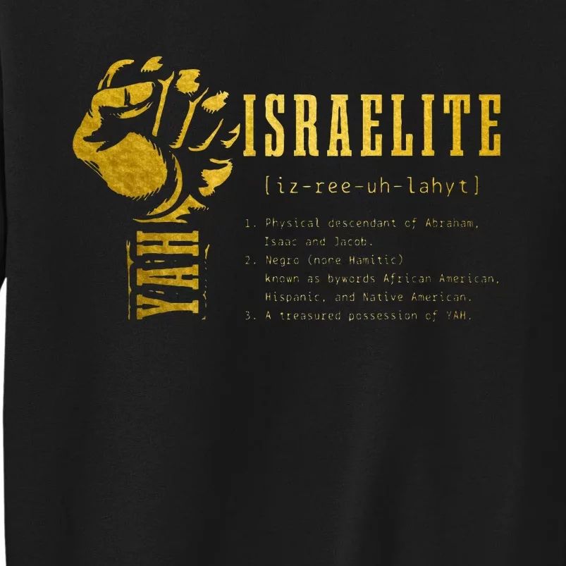 Israelite Definition Hebrew Judah Yah Israel Tall Sweatshirt