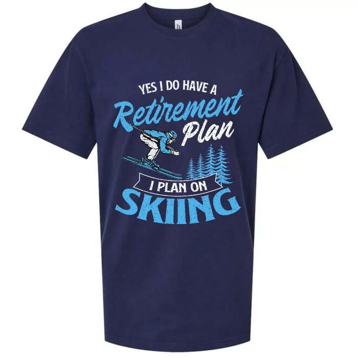 I Do Have A Retirement Plan Skiing Lover Skier Ski Sport Sueded Cloud Jersey T-Shirt