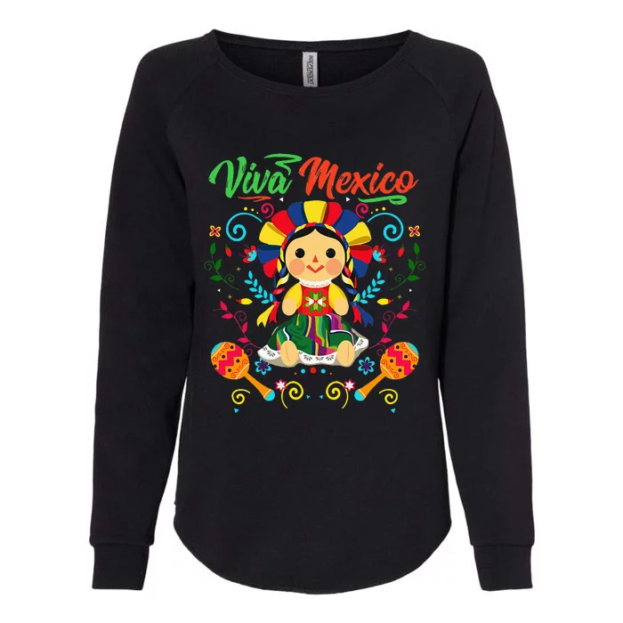 Independence Day I Love Mexico Womens California Wash Sweatshirt