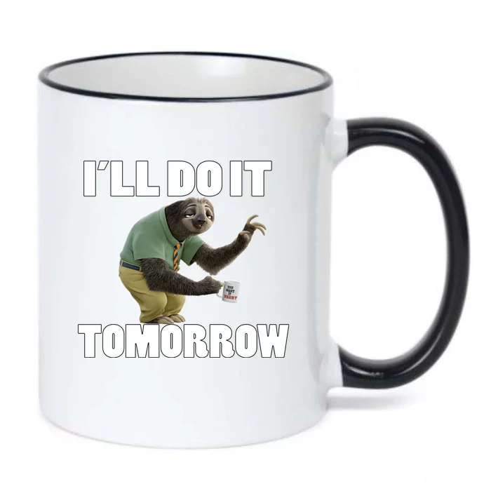 I´ll Do It Tomorrow Sloth Lover Sloths Animal Black Color Changing Mug