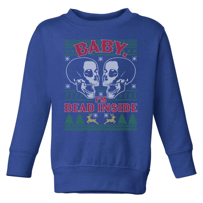 IM Dead Inside Skull ItS Cold Outside Christmas Xmas Gift Toddler Sweatshirt