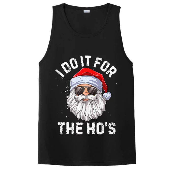 I Do It For The HoS Funny Inappropriate Christmas Santa Performance Tank