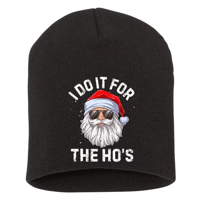 I Do It For The HoS Funny Inappropriate Christmas Santa Short Acrylic Beanie