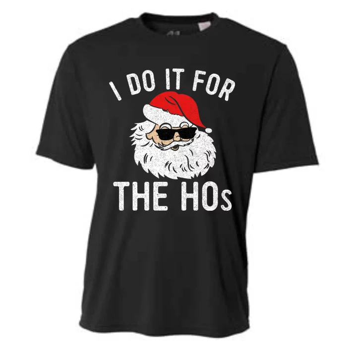 I Do It For The Hos Christmas In July Santa Claus Cooling Performance Crew T-Shirt