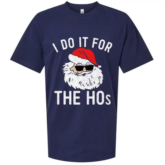 I Do It For The Hos Christmas In July Santa Claus Sueded Cloud Jersey T-Shirt