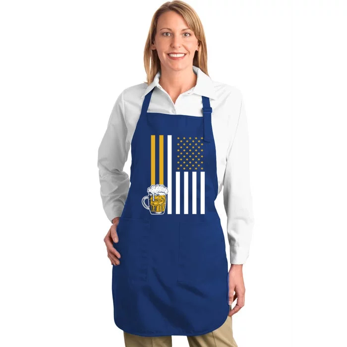 Independence Day Is A Federal Holiday Proud To Be American Gift Full-Length Apron With Pocket