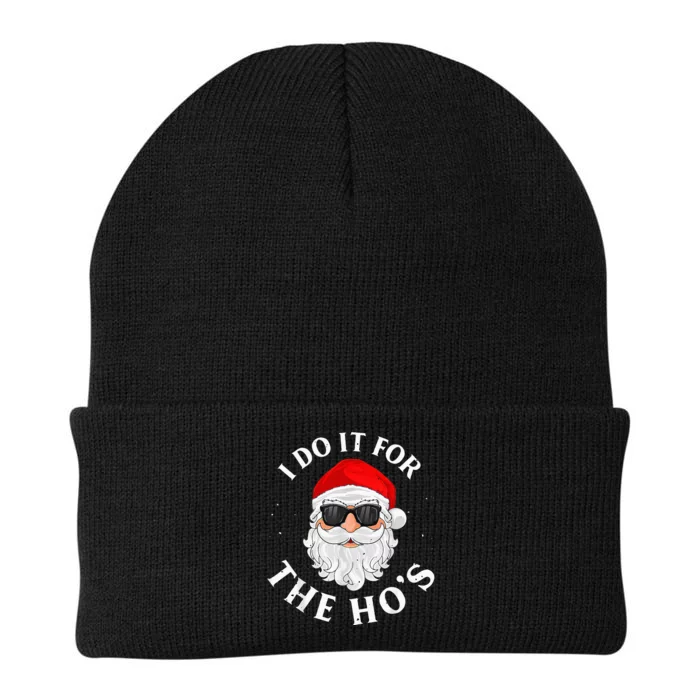 I Do It For The Hos Funny Christmas Pajama Family Xmas Knit Cap Winter Beanie