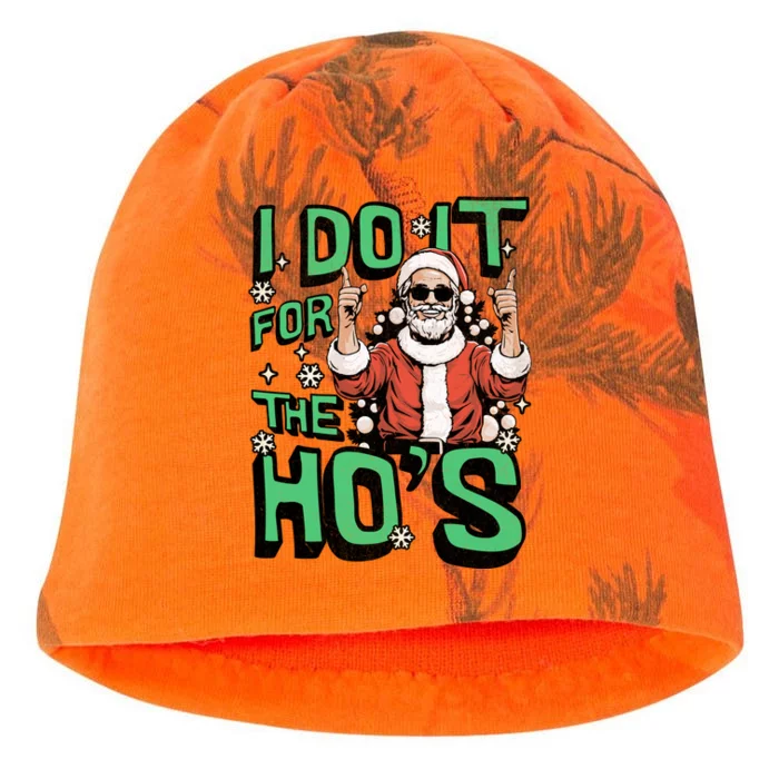 I Do It For The HoS Funny Christmas Santa Claus Kati - Camo Knit Beanie