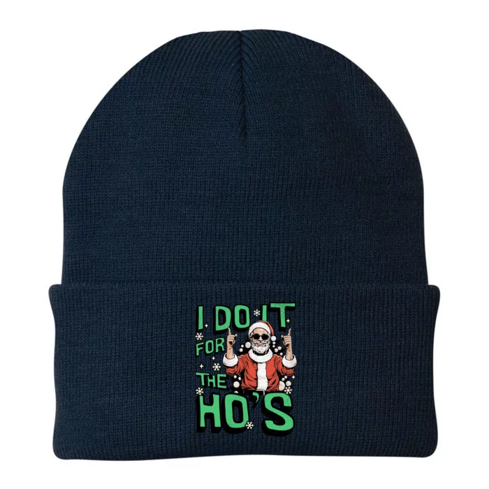 I Do It For The HoS Funny Christmas Santa Claus Knit Cap Winter Beanie