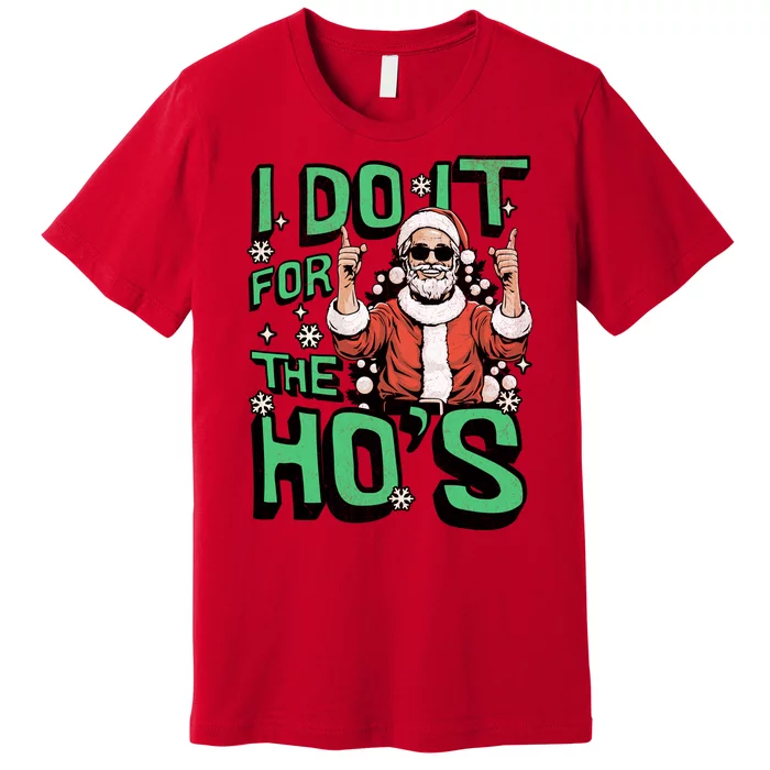 I Do It For The HoS Funny Christmas Santa Claus Premium T-Shirt