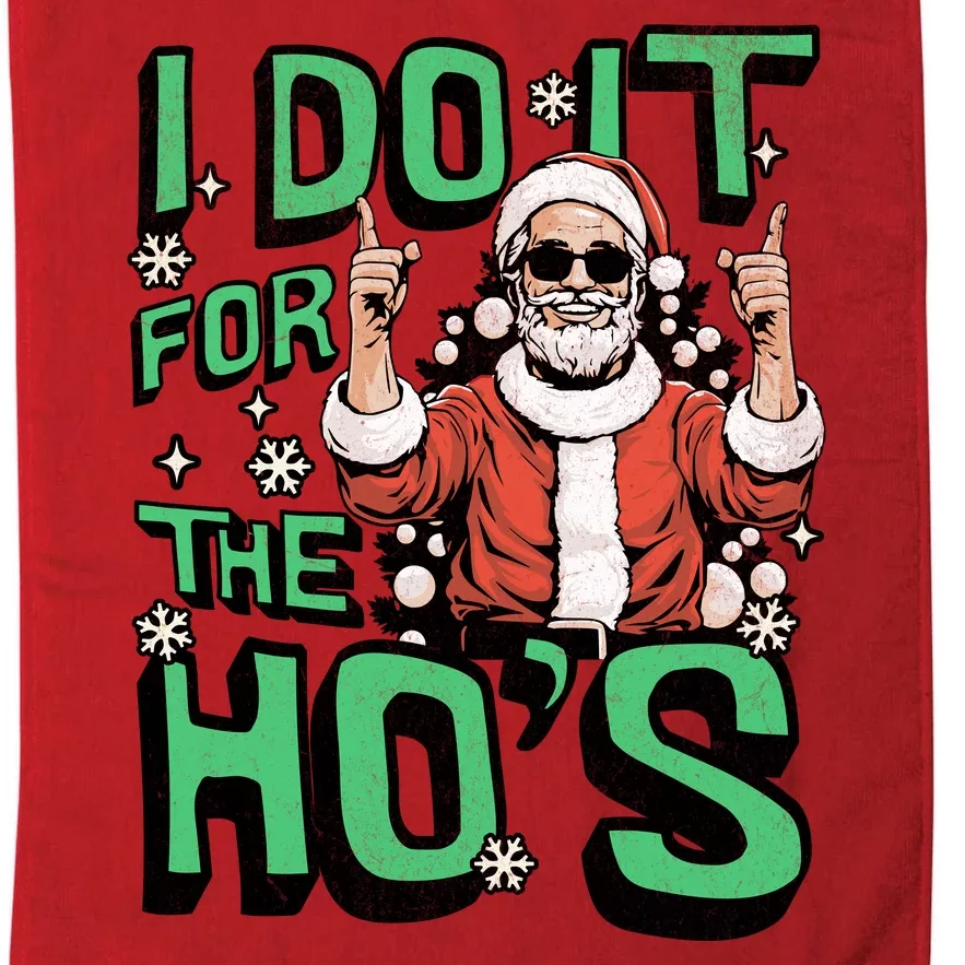 I Do It For The HoS Funny Christmas Santa Claus Platinum Collection Golf Towel