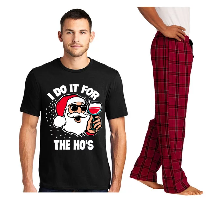 I Do It For The Hos Adult Funny Inappropriate Christmas Gift Pajama Set