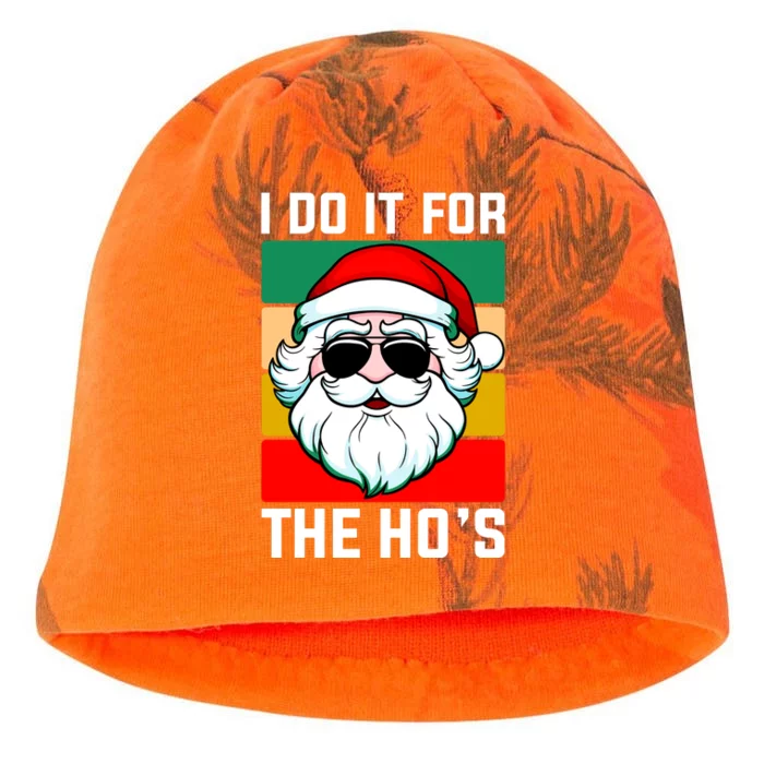 I Do It For The Hos Santa Claus Shades Funny Christmas Kati - Camo Knit Beanie