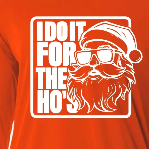 I Do It For The Hos Santa Claus Shades St Nick Christmas Cooling Performance Long Sleeve Crew