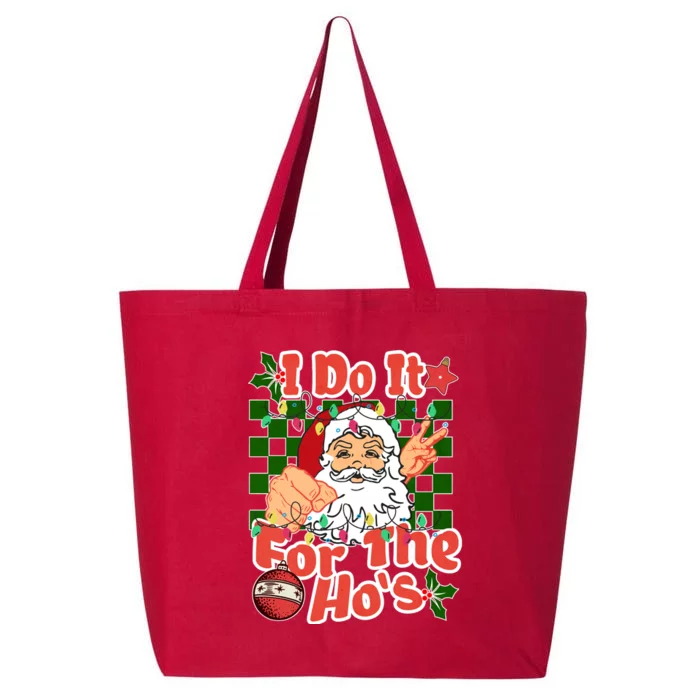 I Do It For The Hos Santa Claus Christmas Lights 25L Jumbo Tote