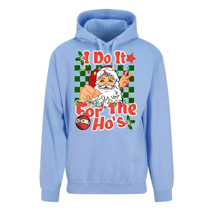 I Do It For The Hos Santa Claus Christmas Lights Unisex Surf Hoodie