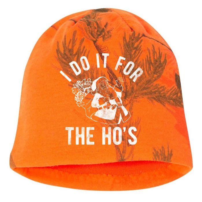 I Do It For The Hos Funny Santa Claus Christmas Holiday Kati - Camo Knit Beanie