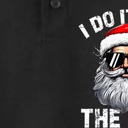 I Do It For The Hos Inappropriate Christmas Santa Face Dry Zone Grid Performance Polo