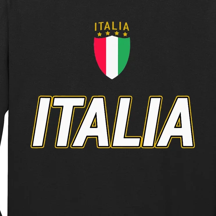 Italia Design Italian Soccer Jersey Style Italy Pride Tall Long Sleeve T-Shirt