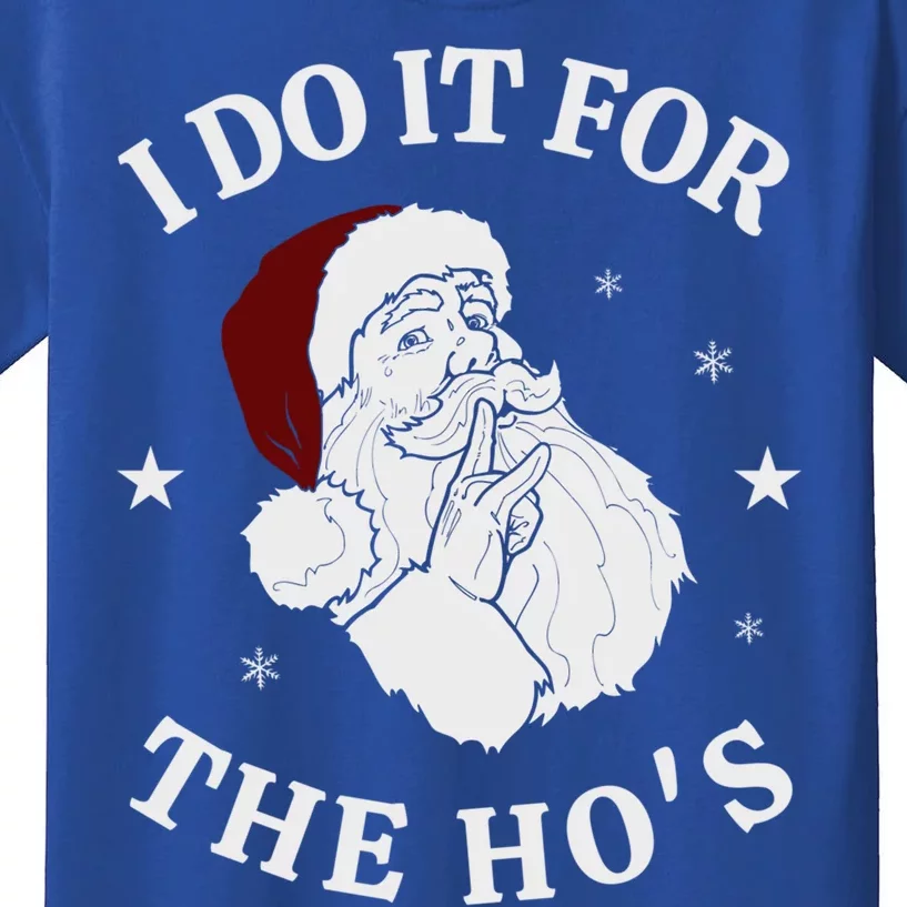 I Do It For The HoS Funny Christmas Rock Hand Santa Hat Great Gift Kids T-Shirt