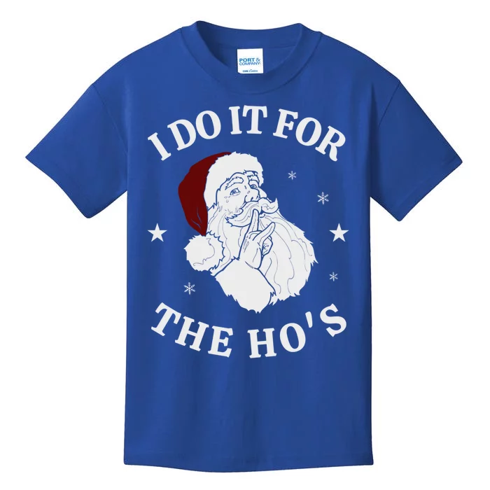 I Do It For The HoS Funny Christmas Rock Hand Santa Hat Great Gift Kids T-Shirt