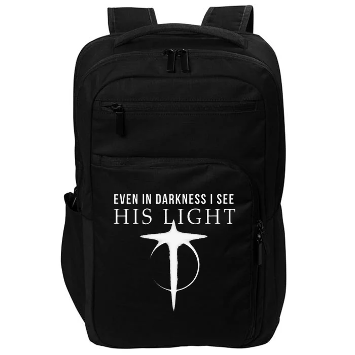 In Darkness I See His Light Jesus Christian S Gift Impact Tech Backpack