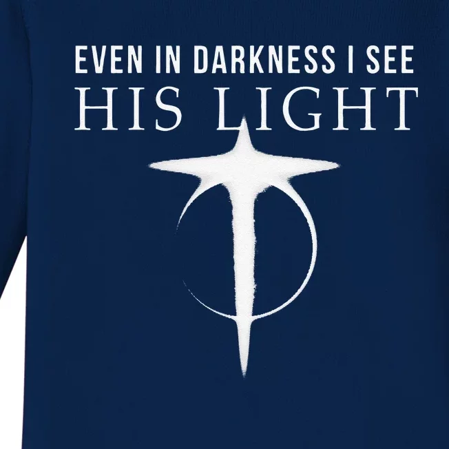 In Darkness I See His Light Jesus Christian S Gift Baby Long Sleeve Bodysuit