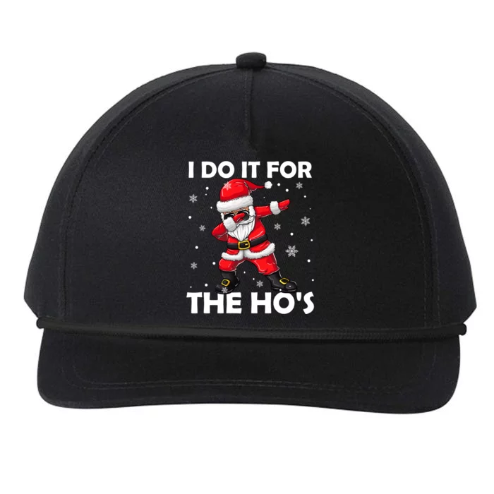 I Do It For The Hos Dabbing Santa Claus Christmas Gift Snapback Five-Panel Rope Hat