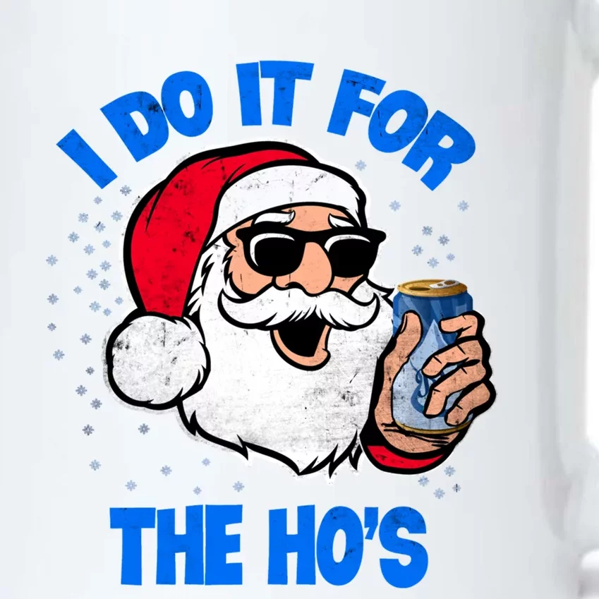 I Do It For The Hos Adult Funny Inappropriate Christmas Gift Black Color Changing Mug