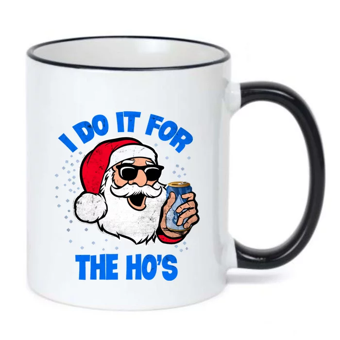 I Do It For The Hos Adult Funny Inappropriate Christmas Gift Black Color Changing Mug