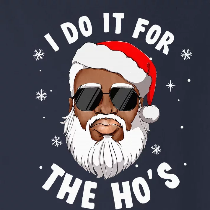 I Do It For The Hos Christmas African American Santa Black Toddler Long Sleeve Shirt