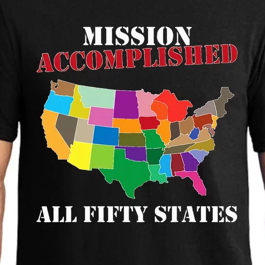 I Did It! Visit All 50 Usa States Gift Mission Accomplished Pajama Set