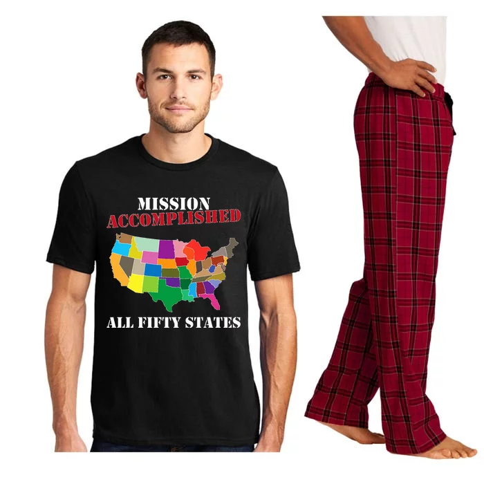 I Did It! Visit All 50 Usa States Gift Mission Accomplished Pajama Set