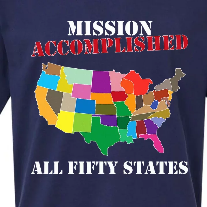 I Did It! Visit All 50 Usa States Gift Mission Accomplished Sueded Cloud Jersey T-Shirt