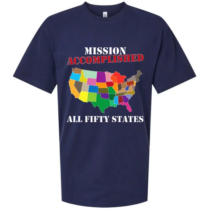 I Did It! Visit All 50 Usa States Gift Mission Accomplished Sueded Cloud Jersey T-Shirt