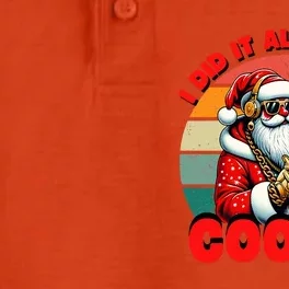 I Did It All For The Cookie Funny Santa Christmas Dry Zone Grid Performance Polo