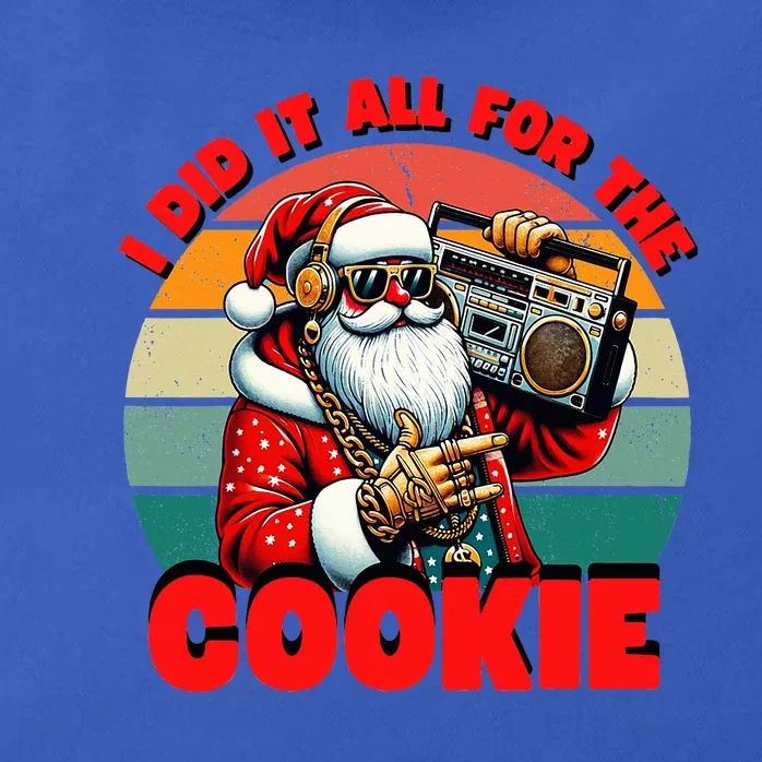 I Did It All For The Cookie Funny Santa Christmas Zip Tote Bag