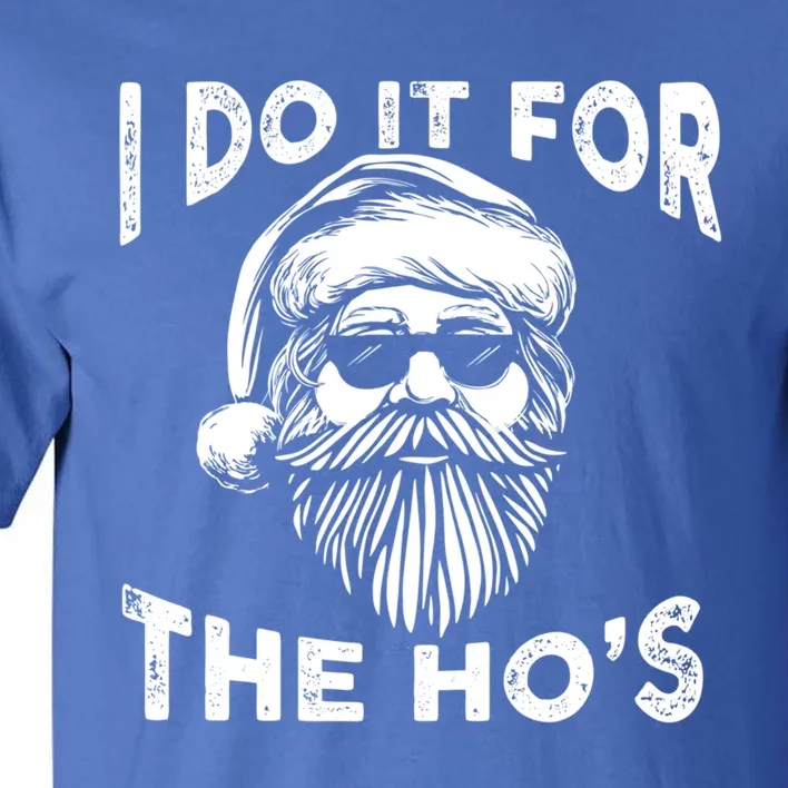 I Do It For The Hos Funny Christmas Santa Cool Sun Glasses Cute Gift Tall T-Shirt