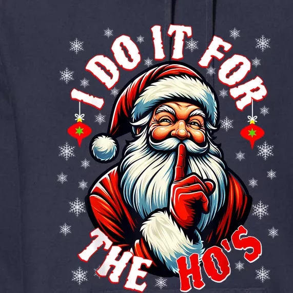 I Do It For The HoS Santa Funny Christmas Premium Hoodie