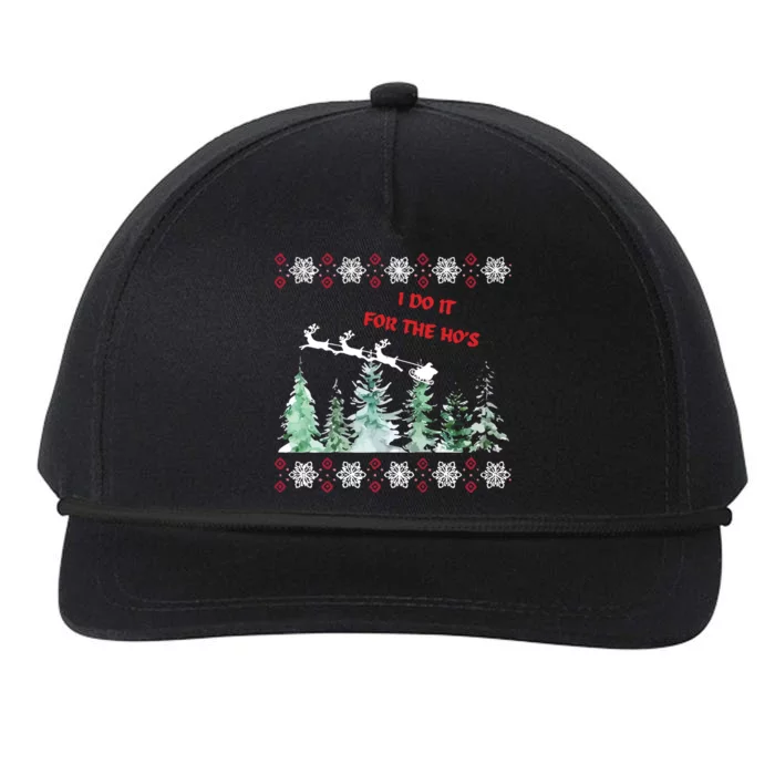 I Do It For The Hos Christmas Snapback Five-Panel Rope Hat