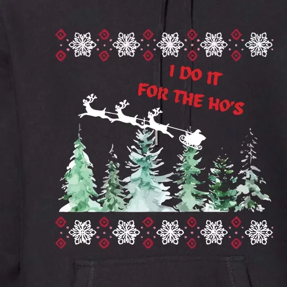 I Do It For The Hos Christmas Premium Hoodie