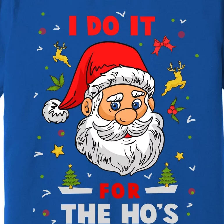 I Do It For The Hos Funny Santa Gift Premium T-Shirt