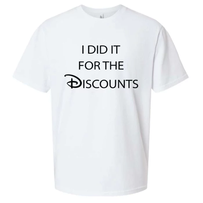 I Did It For The Discounts Sueded Cloud Jersey T-Shirt