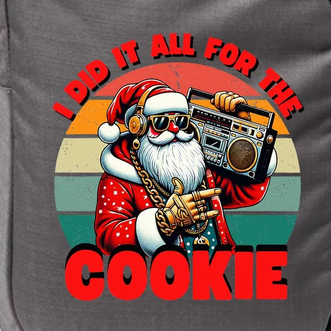 I Did It All For The Cookie Funny Santa Funny Christmas Impact Tech Backpack