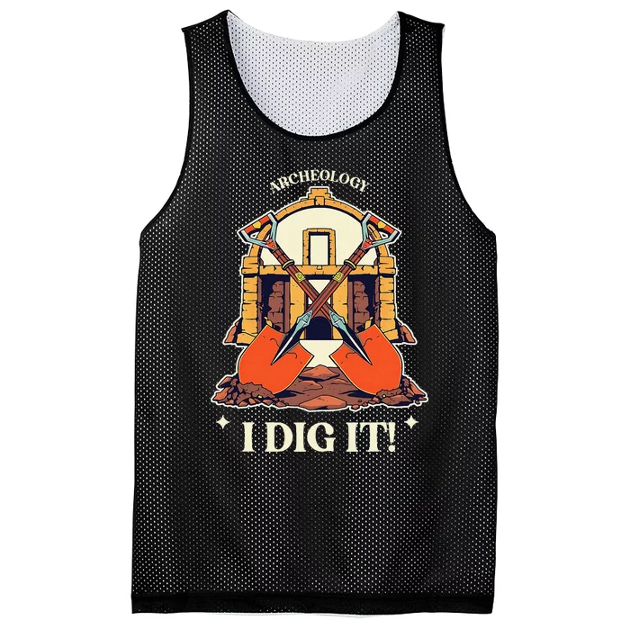 I Dig It Archelogy Archeolgist Mesh Reversible Basketball Jersey Tank