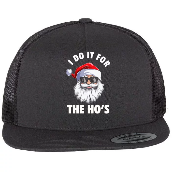 I Do It For The HoS Funny Inappropriate Christmas Flat Bill Trucker Hat